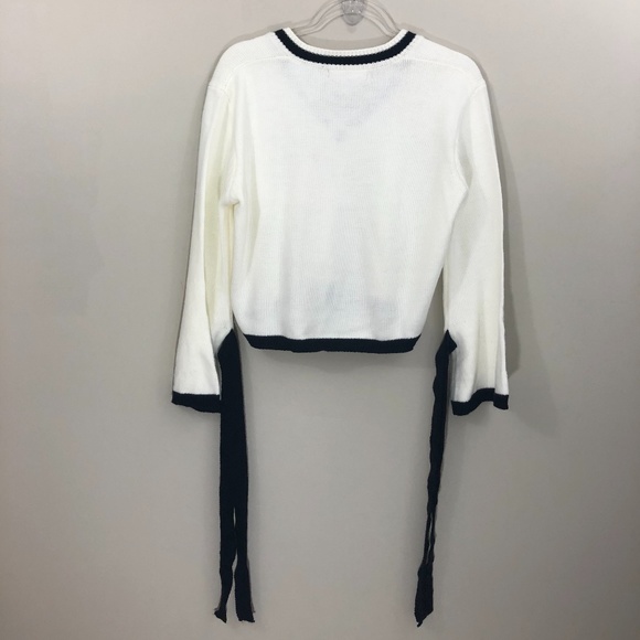Lilly and Bloom Cropped White Sweater S NWT - Picture 6 of 7